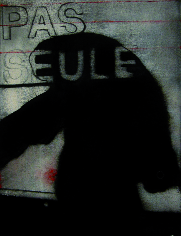 (T0713) Pas seule, 2009, acrylique sur toile, 92 x 73 cm (14581 visites) (T0713) Pas seule, 2009, acrylique sur toile, 92 x 73 cm