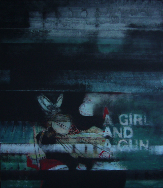 (T0723) A girl, 2010, acrylique sur toile, 205 x 185 cm