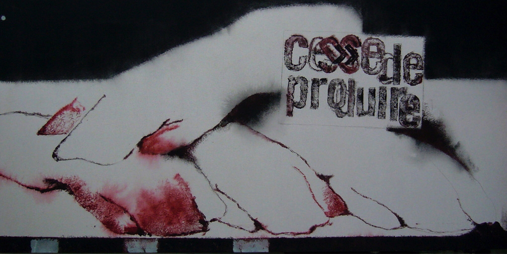 (T0728) Cesse de produire, 2010, acrylique sur toile, 115 x 175 cm