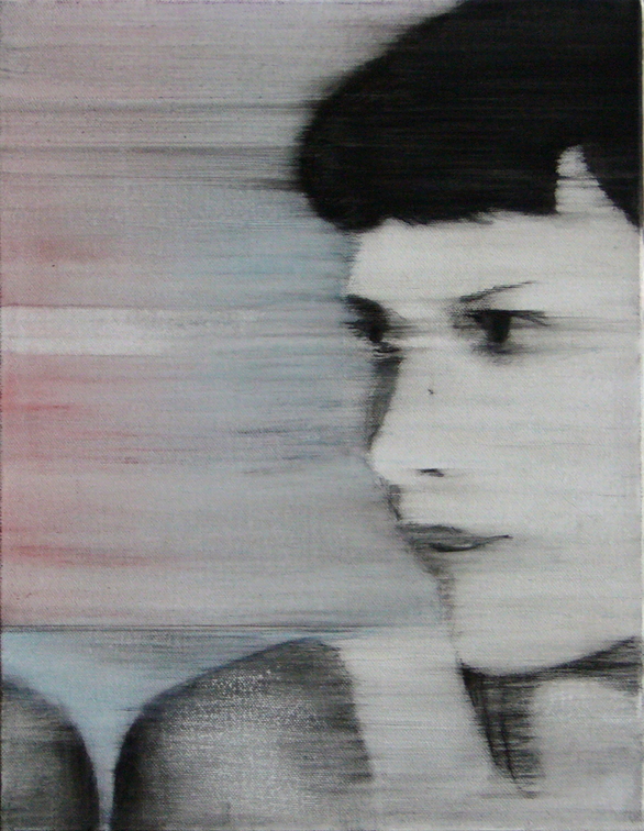 (T0732) Emma K., 2010, huile sur toile, 35 x 27 cm (21668 visites) (T0732) Emma K., 2010, huile sur toile, 35 x 27 cm