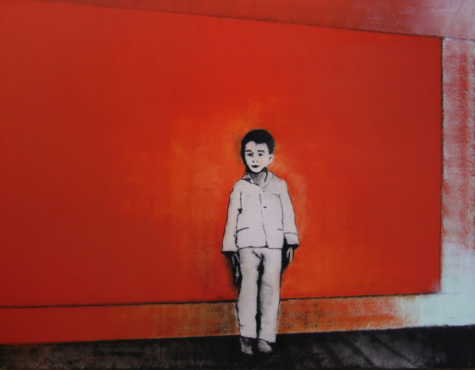 (T0734) Enfant 3, 2010, acrylique sur toile, 151 x 196 cm, collection privée (27277 visites) (T0734) Enfant 3, 2010, acrylique sur toile, 151 x 196 cm, collection privée
