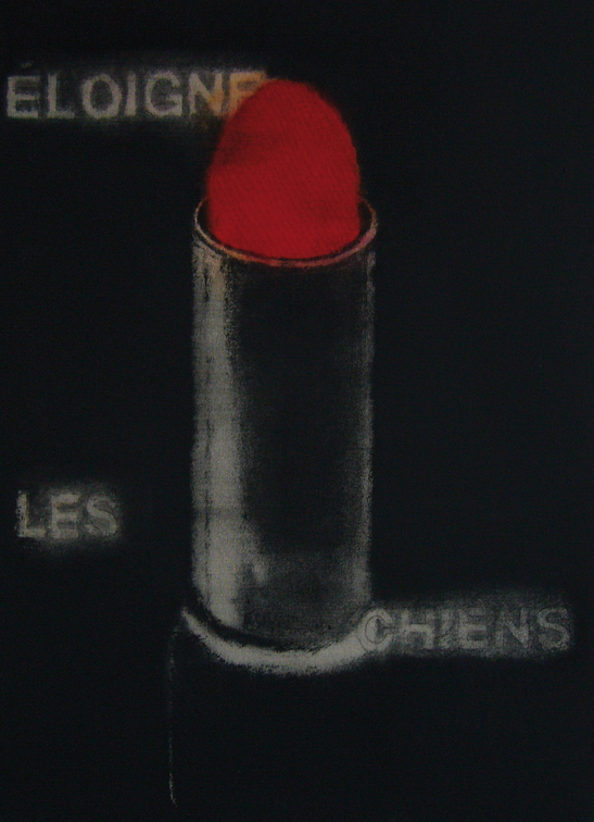 (T0748) Les chiens, 2010, acrylique sur toile, 81 x 60 cm, collection artiste (42408 visites) (T0748) Les chiens, 2010, acrylique sur toile, 81 x 60 cm, collection artiste