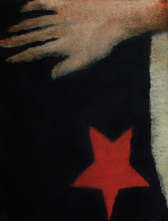(T0749) L’étoile rouge, 2010, acrylique sur toile, 35 x 27 cm (20349 visites) (T0749) L’étoile rouge, 2010, acrylique sur toile, 35 x 27 cm