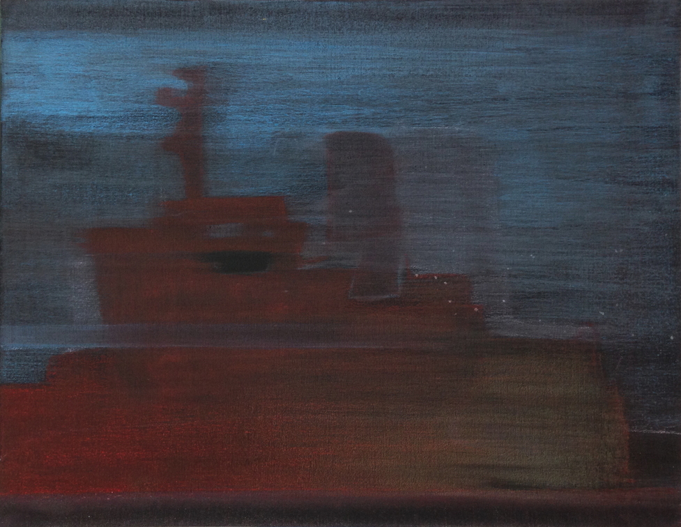 (T0771) Tanker 3, 2010, acrylique sur toile, 19 x 27 cm (32417 visites) (T0771) Tanker 3, 2010, acrylique sur toile, 19 x 27 cm