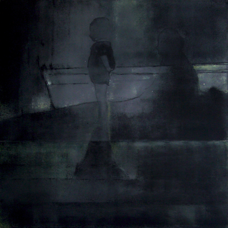 (T0780) Enfant 2, 2011, acrylique sur toile, 100 x 100 cm (20760 visites) (T0780) Enfant 2, 2011, acrylique sur toile, 100 x 100 cm