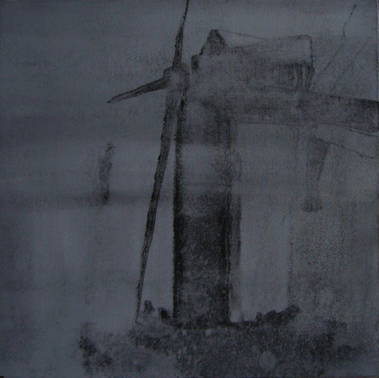 (T0781) Éolienne, 2011, acrylique sur toile, 60 x 60 cm (18885 visites) (T0781) Éolienne, 2011, acrylique sur toile, 60 x 60 cm