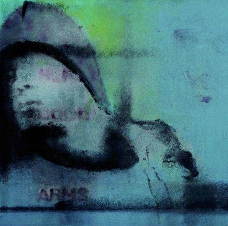 (T0800) Casque, 2012, acrylique sur toile, 60 x 60 cm