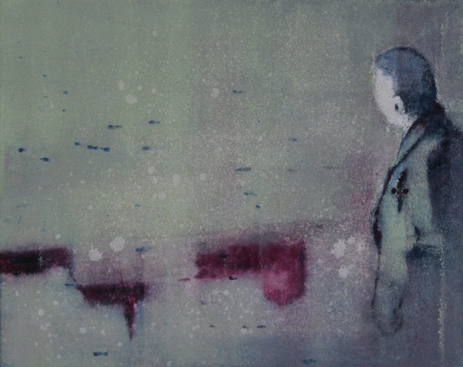(T0812) Le poète, 2012, acrylique sur toile, 40 x 50 cm, collection privée (18639 visites) (T0812) Le poète, 2012, acrylique sur toile, 40 x 50 cm, collection privée