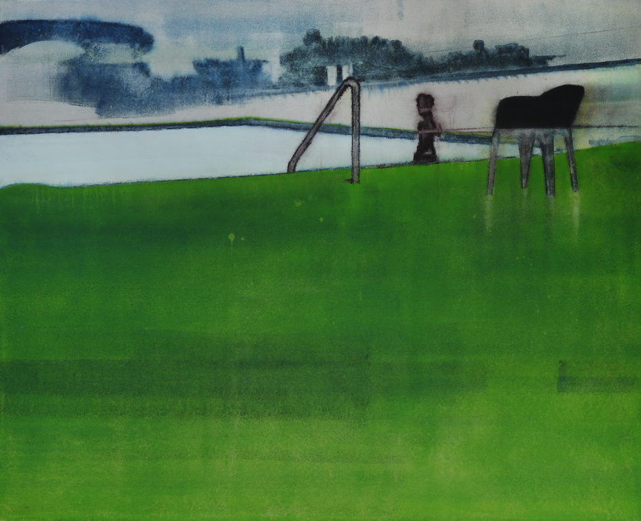(T0820) Piscine avec Catherine K., 2012, acrylique sur toile, 160 x 200 cm, collection privée (28137 visites) (T0820) Piscine avec Catherine K., 2012, acrylique sur toile, 160 x 200 cm, collection privée