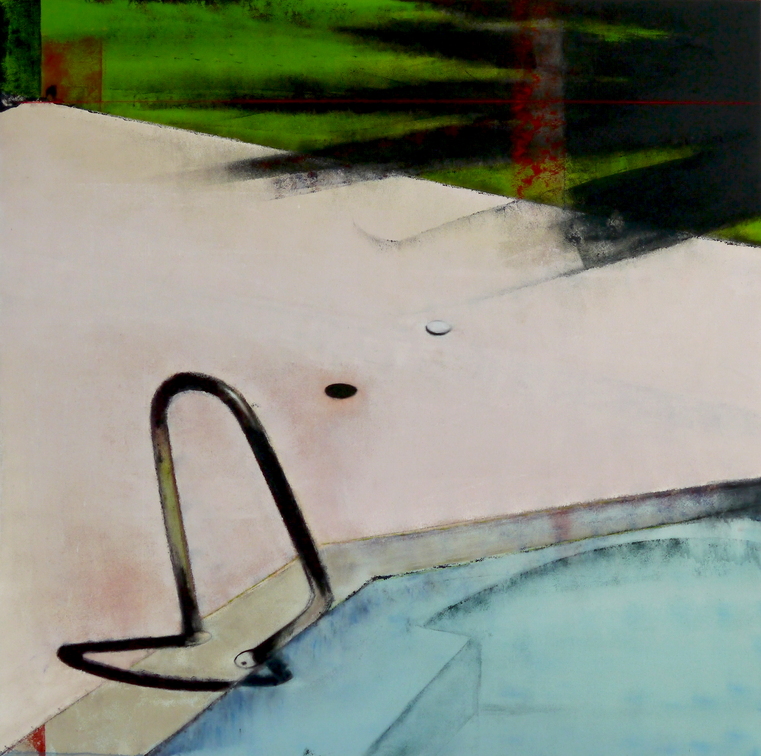 (T0838) Garde-corps, 2013, acrylique sur toile, 130 x 130 cm, collection privée (16537 visites) (T0838) Garde-corps, 2013, acrylique sur toile, 130 x 130 cm, collection privée