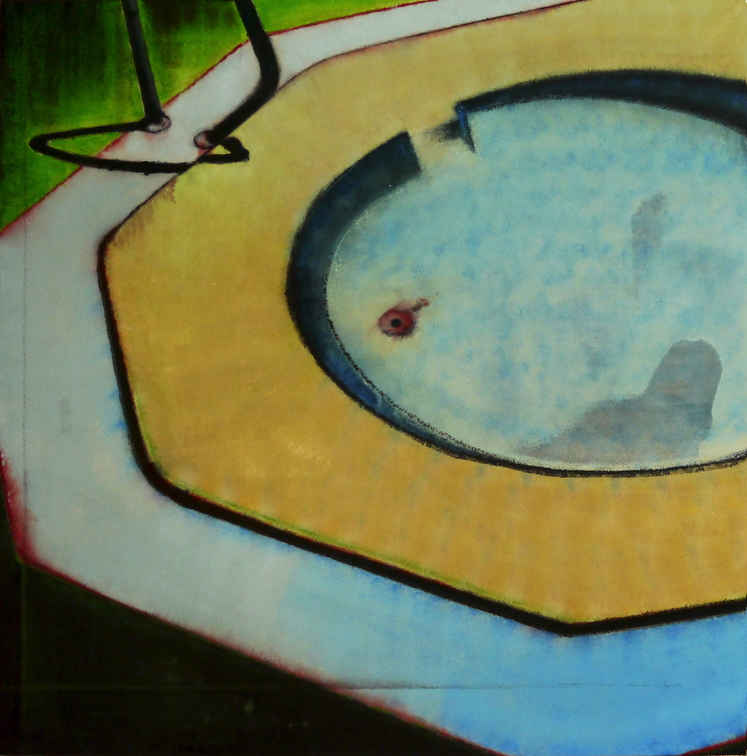 (T0845) Jacuzzi, 2013, acrylique sur toile, 130 x 130 cm, collection artiste (13421 visites) (T0845) Jacuzzi, 2013, acrylique sur toile, 130 x 130 cm, collection artiste