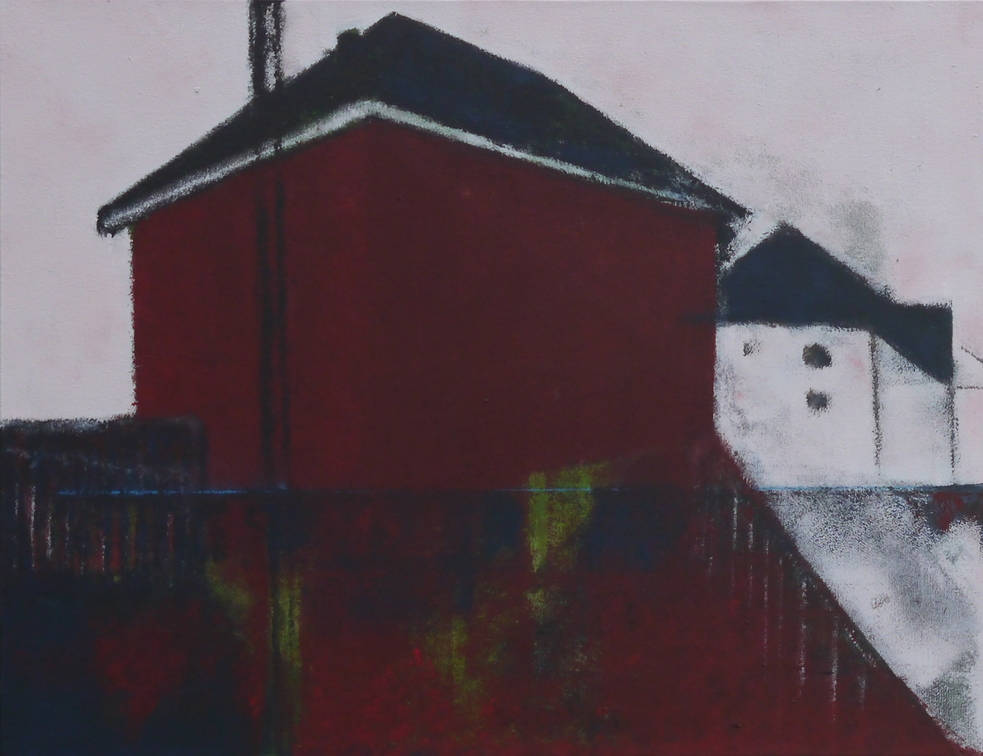 (T0849) La maison d’Edvard, 2013, acrylique sur toile, 50 x 65 cm, collection privée (28727 visites) (T0849) La maison d’Edvard, 2013, acrylique sur toile, 50 x 65 cm, collection privée