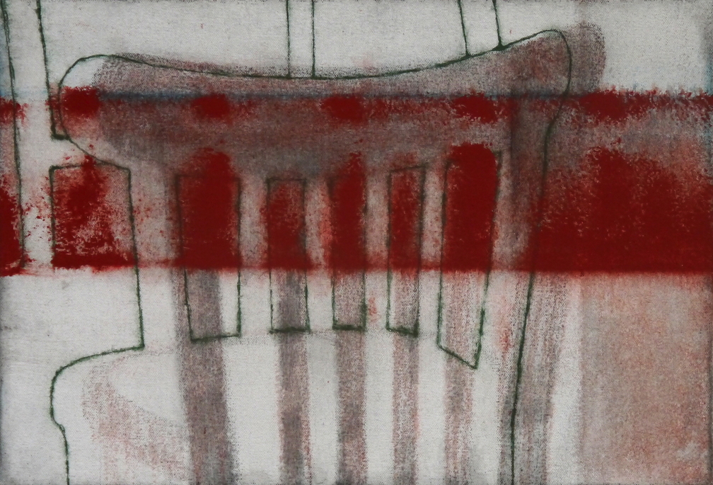 (T0873) Dossier, 2014, acrylique sur toile, 24 x 35 cm, collection privée