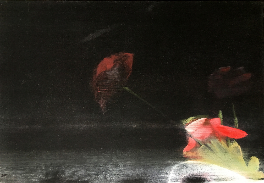 (T0875) Fleur, 2014, acrylique sur toile, 35 x 27 cm, collection privée (55356 visites) (T0875) Fleur, 2014, acrylique sur toile, 35 x 27 cm, collection privée