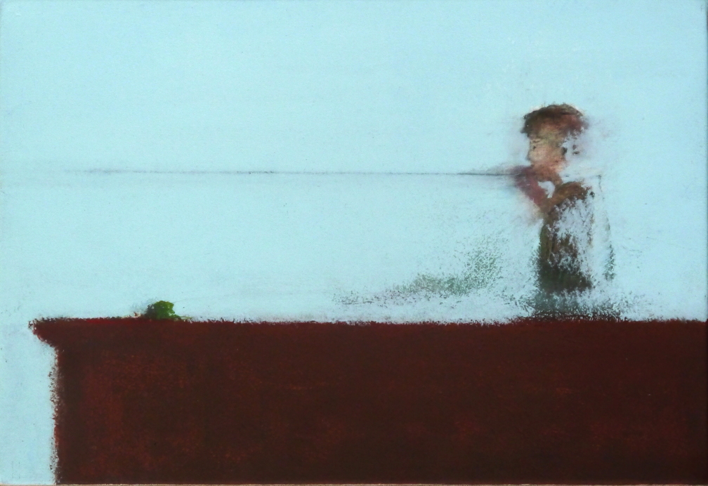 (T0880) La leçon, 2014, acrylique sur toile, 24 x 35 cm, collection privée (25865 visites) (T0880) La leçon, 2014, acrylique sur toile, 24 x 35 cm, collection privée