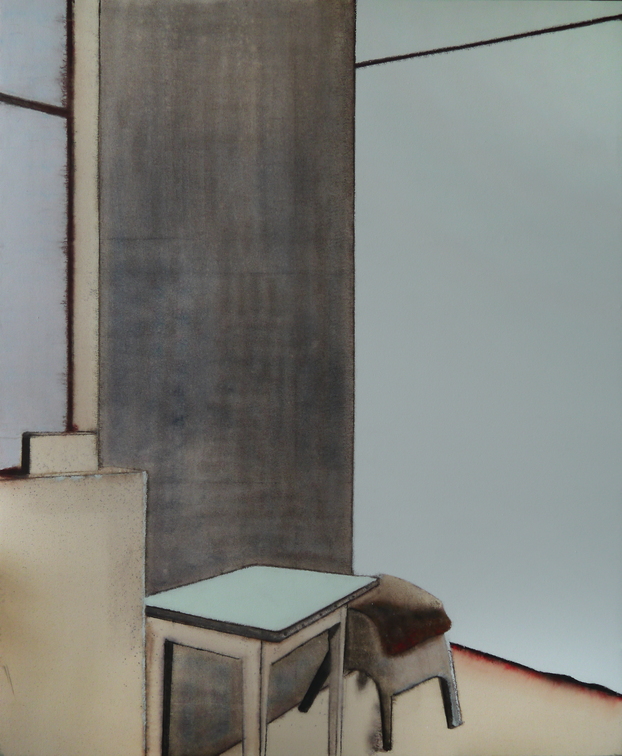 (T0882) L’atelier de Fred, 2014, acrylique sur toile, 222 x 180 cm, collection privée (29189 visites) (T0882) L’atelier de Fred, 2014, acrylique sur toile, 222 x 180 cm, collection privée