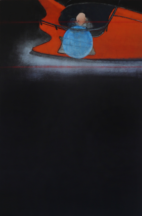 (T0883) Le manège de Gabriel, 2014, acrylique sur toile, 195 x 130 cm