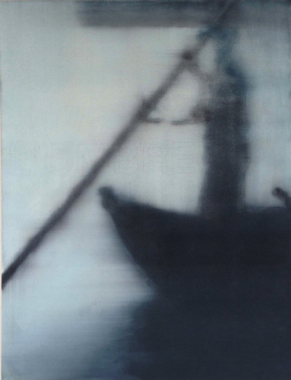 (T0885) Le passeur (ombre), 2014, acrylique sur toile, 65 x 50 cm (16556 visites) (T0885) Le passeur (ombre), 2014, acrylique sur toile, 65 x 50 cm