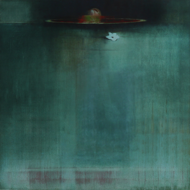 (T0890) Narcisse, 2014, acrylique sur toile, 150 x 150 cm, collection privée (14868 visites) (T0890) Narcisse, 2014, acrylique sur toile, 150 x 150 cm, collection privée