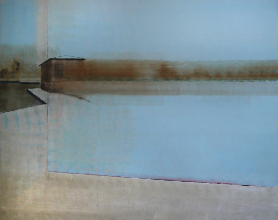 (T0892) Paysage déplacé, 2014, acrylique sur toile, 160 x 200 cm, collection privée (19321 visites) (T0892) Paysage déplacé, 2014, acrylique sur toile, 160 x 200 cm, collection privée
