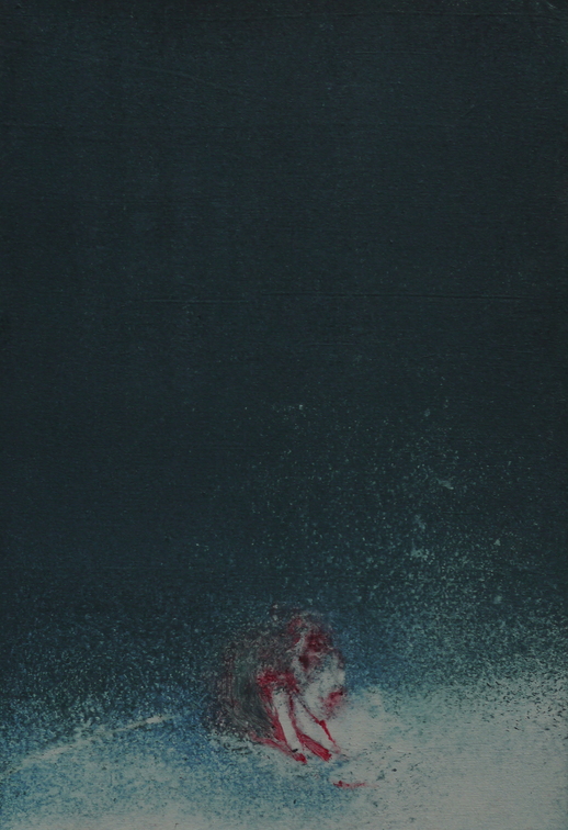 (T0894) Petite fleur, 2014, acrylique sur toile, 35 x 24 cm