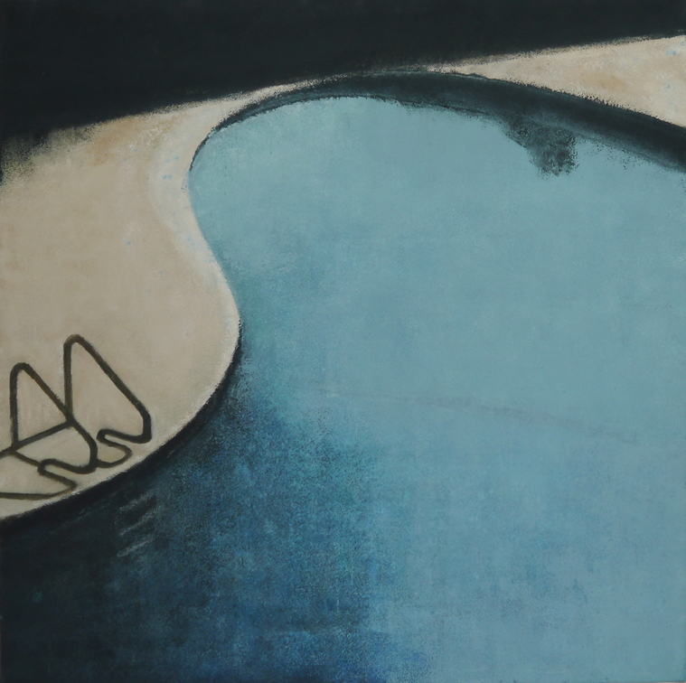 (T0897) Piscine 3, 2014, acrylique sur toile, 60 x 60 cm, collection privée (19850 visites) (T0897) Piscine 3, 2014, acrylique sur toile, 60 x 60 cm, collection privée