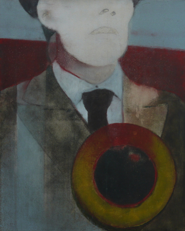 (T0908) Cœur noir de J. B., 2015, acrylique sur toile, 92 x 73 cm