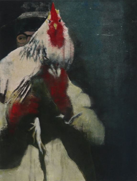(T0910) Coq, 2015, acrylique sur toile, 65 x 50 cm, collection privée (27625 visites) (T0910) Coq, 2015, acrylique sur toile, 65 x 50 cm, collection privée