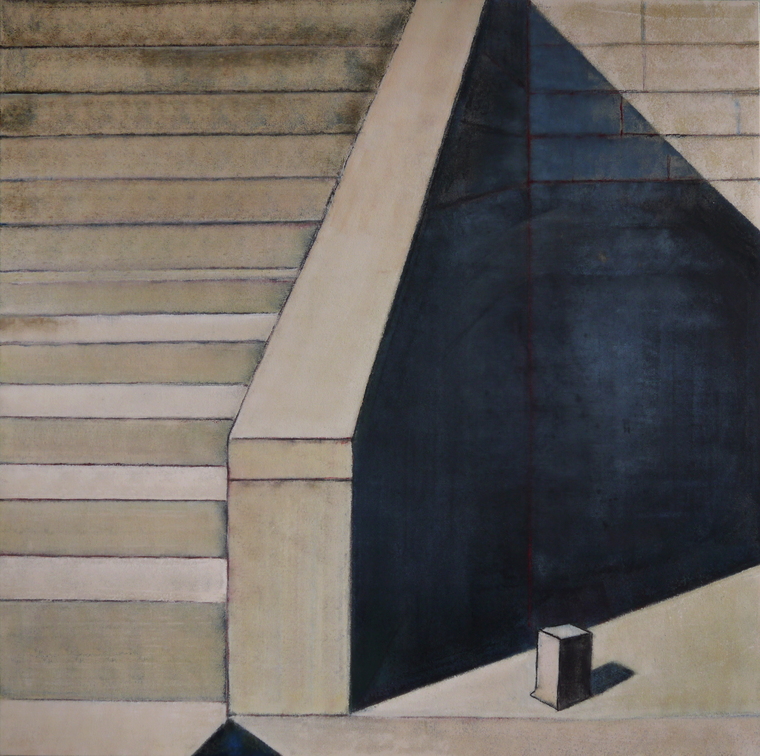 (T0912) Escalier, 2015, acrylique sur toile, 150 x 150 cm
