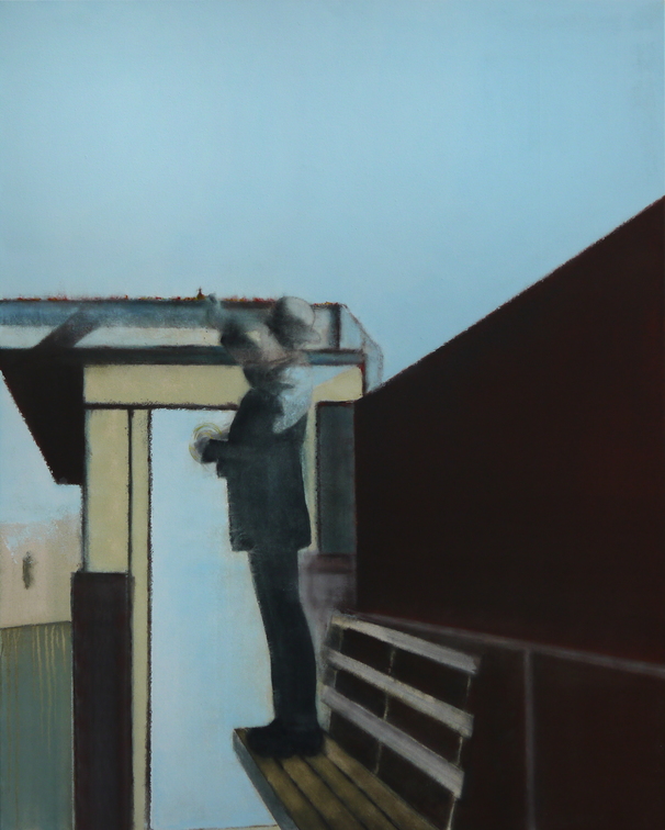 (T0916) Homme aux allumettes, 2015, acrylique sur toile, 162 x 130 cm, collection privée