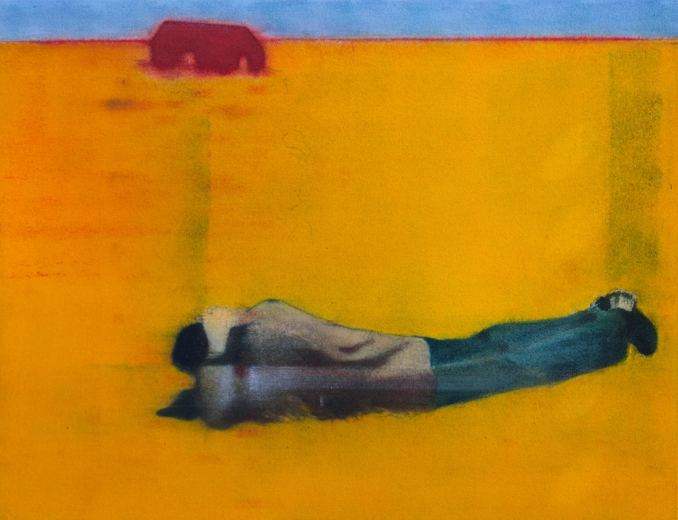 (T0918) Homme couché (étude), 2015, acrylique sur toile, 50 x 65 cm, collection privé (43587 visites) (T0918) Homme couché (étude), 2015, acrylique sur toile, 50 x 65 cm, collection privé