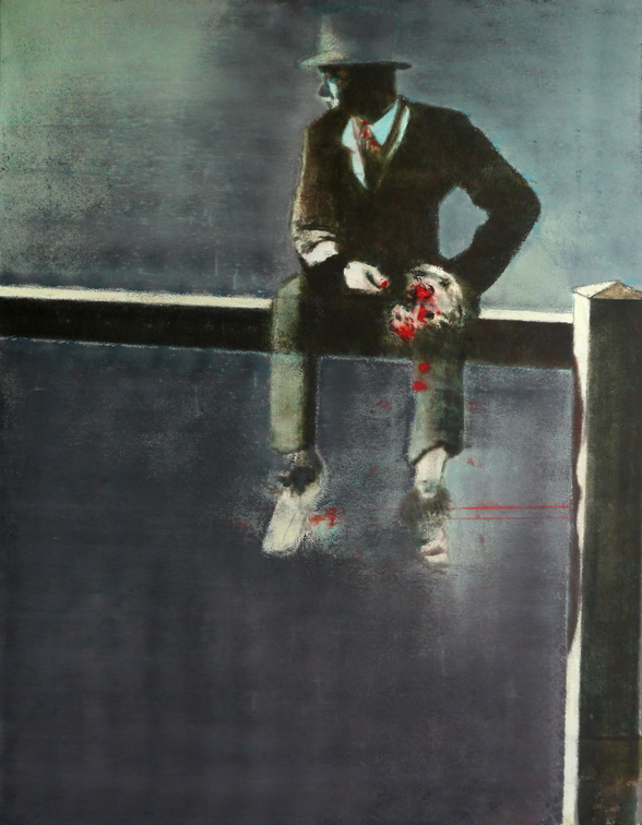 (T0920) Le guetteur, 2015, acrylique sur toile, 146 x 114 cm, collection privée