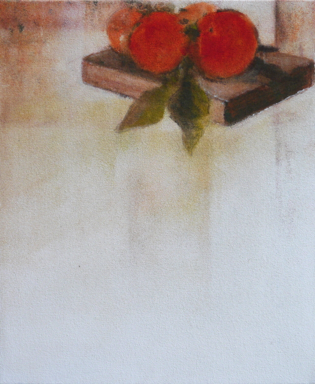 (T0926) Oranges de Saadi, 2015, acrylique sur toile, 46 x 38 cm, collection privée