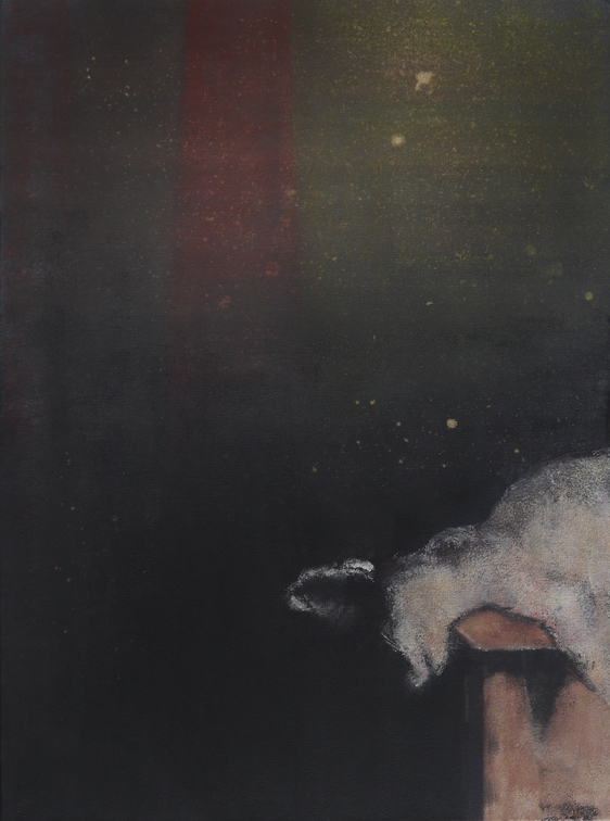 (T0927) Petit lapin, 2015, acrylique sur toile, 65 x 54 cm