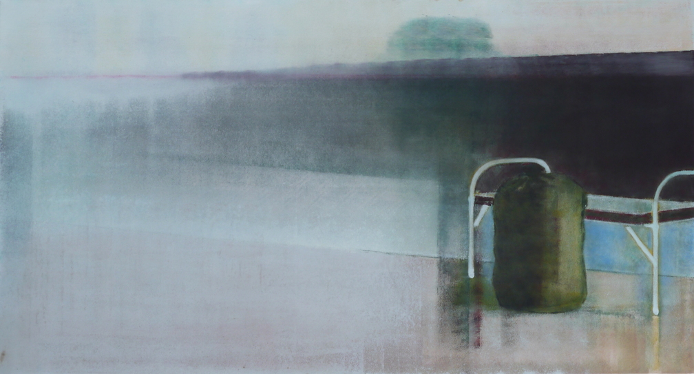 (T0928) Sac, 2015, acrylique sur toile, 94 x 180 cm, collection privée (20816 visites) (T0928) Sac, 2015, acrylique sur toile, 94 x 180 cm, collection privée