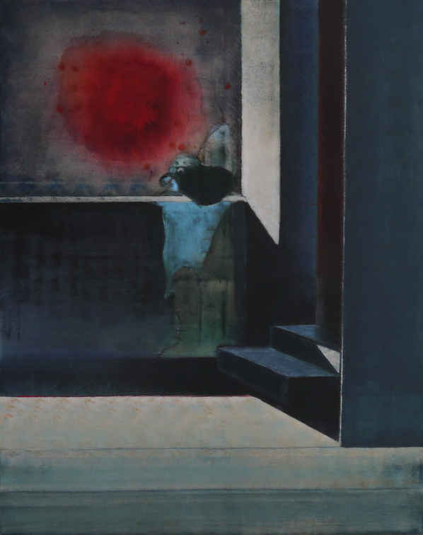 (T0930) Sentinelle, 2015, acrylique sur toile, 146 x 114 cm, collection privée