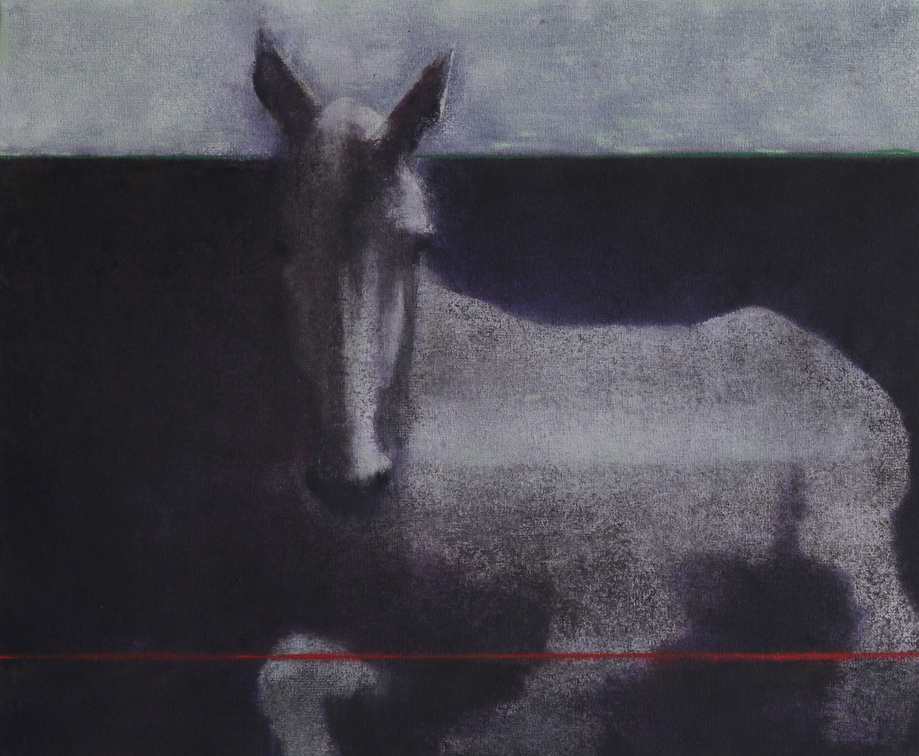 (T0949) Pégase, 2016, acrylique sur toile, 38 x 46 cm, collection privée (28280 visites) (T0949) Pégase, 2016, acrylique sur toile, 38 x 46 cm, collection privée