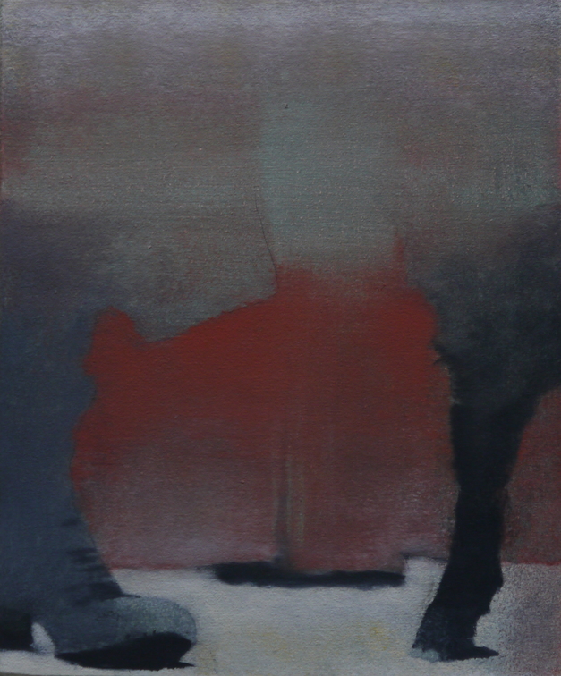 (T0954) Sabots, 2016, acrylique sur toile, 46 x 38 cm, collection privée (58914 visites) (T0954) Sabots, 2016, acrylique sur toile, 46 x 38 cm, collection privée