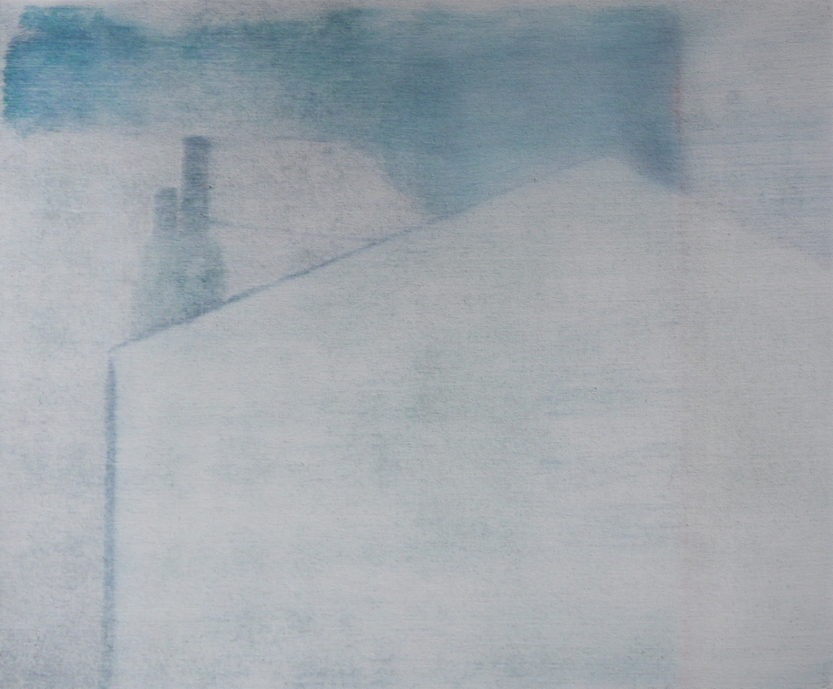 (T0972) Façade à Fécamp, 2016-2017, acrylique sur toile, 38 x 46 cm (25815 visites) (T0972) Façade à Fécamp, 2016-2017, acrylique sur toile, 38 x 46 cm