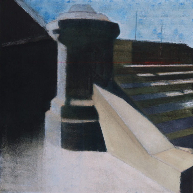 (T0993) Petit escalier, 2017, acrylique sur toile, 60 x 60 cm, collection privée (50426 visites) (T0993) Petit escalier, 2017, acrylique sur toile, 60 x 60 cm, collection privée