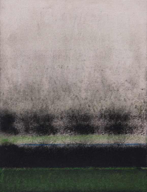 (T0995) Plate-bande 2, 2017, acrylique sur toile, 35 x 27 cm