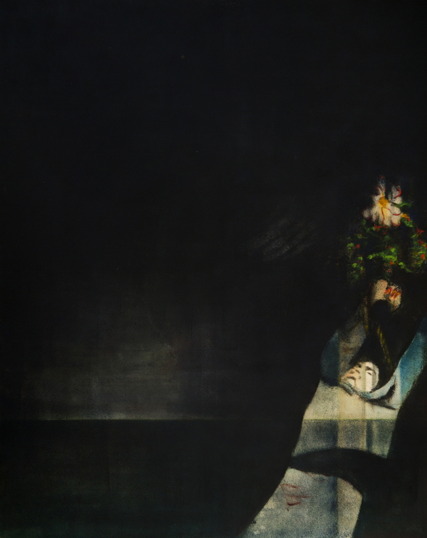 (T1027) Annonciation, 2019, acrylique sur toile, 200 x 160 cm (1562 visites) (T1027) Annonciation, 2019, acrylique sur toile, 200 x 160 cm