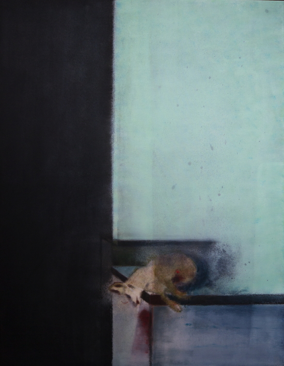 (T1043) Méditation, 2019, acrylique sur toile, 146 x 114 cm (1655 visites) (T1043) Méditation, 2019, acrylique sur toile, 146 x 114 cm