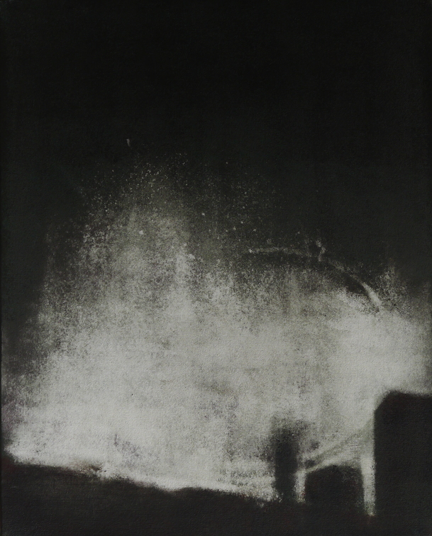 (T1051) Villette, 2019, acrylique sur toile, 46 x 38 cm (1820 visites) (T1051) Villette, 2019, acrylique sur toile, 46 x 38 cm