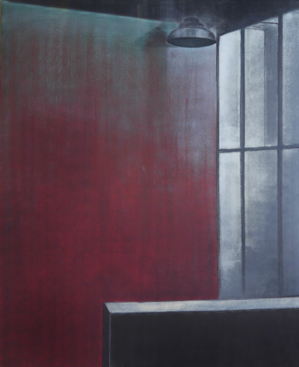 (T1059) Intérieur d’atelier, 2020, acrylique sur toile, 200 x 160 cm