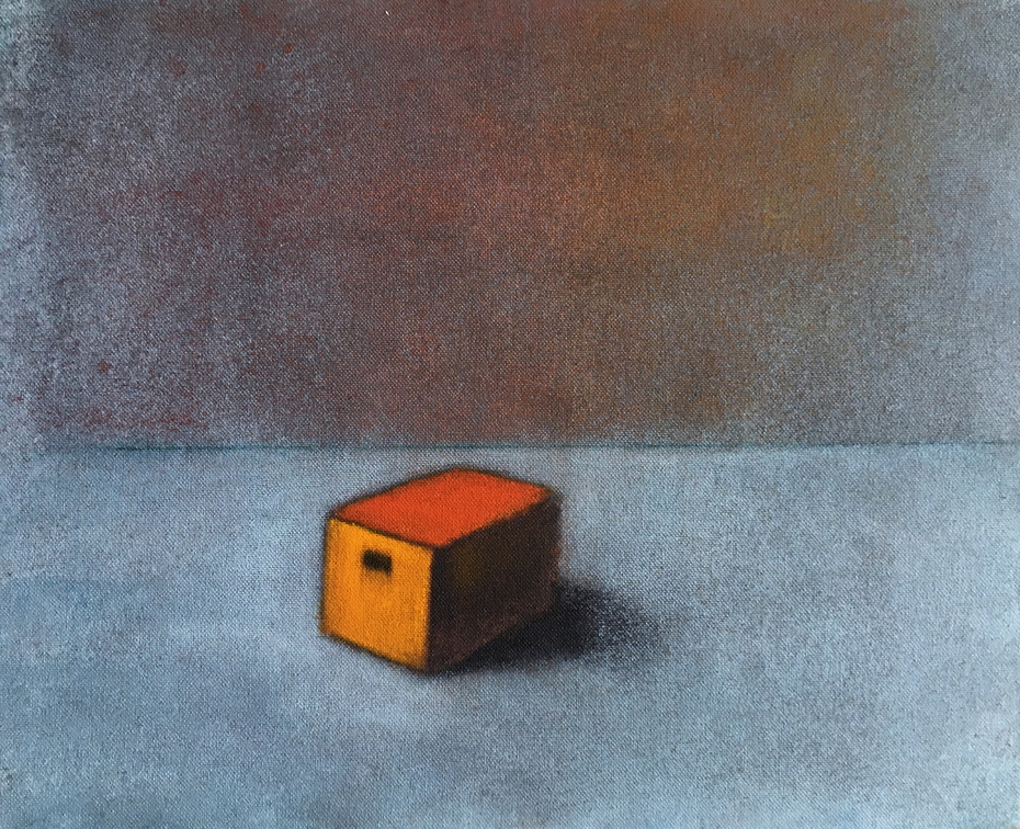 (T1061) La boîte, 2020, acrylique sur toile, 33 x 41 cm