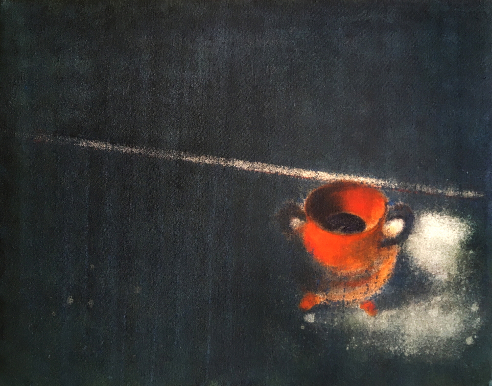 (T1066) Le pot de terre, 2020, acrylique sur toile, 65 x 50 cm