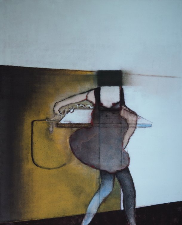 (T1074) Saint-Anne à la jupe grise, 2020, acrylique sur toile, 162 x 130 cm