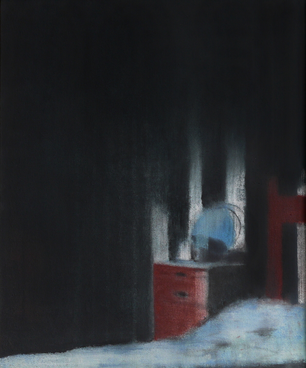 (T1077) Chambre d’écho, 2021, acrylique sur toile, 46 x 38 cm, collection privée (2563 visites) (T1077) Chambre d’écho, 2021, acrylique sur toile, 46 x 38 cm, collection privée