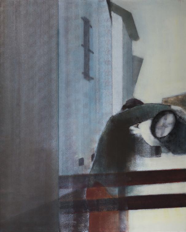 (T1101) Le vidangeur, 2021, acrylique sur toile, 162 x 130 cm